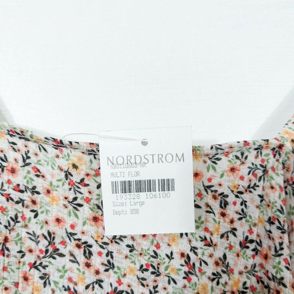 SOCIALITE NWOT Floral Knit Ruffle Bodysuit Size Large - Picture 5 of 6